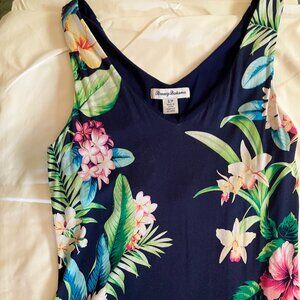 Tommy Bahama navy floral full length dress